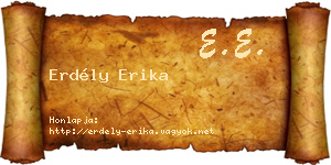 Erdély Erika névjegykártya